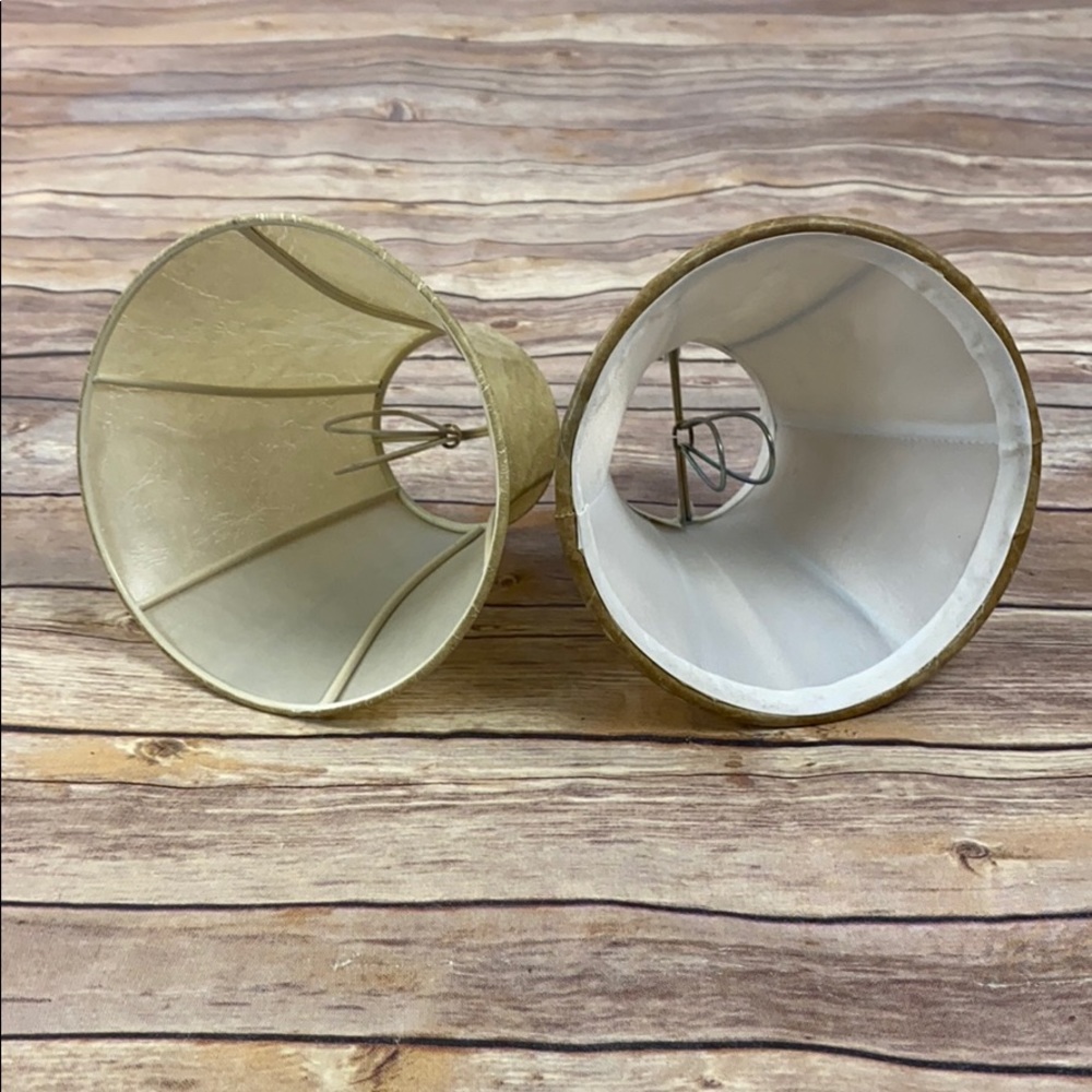 Leather look small Lampshades Set - Picture 4 of 4